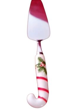 Vintage ALL  the TRIMMINGS Christmas  Cake Server   open box  10" Length
